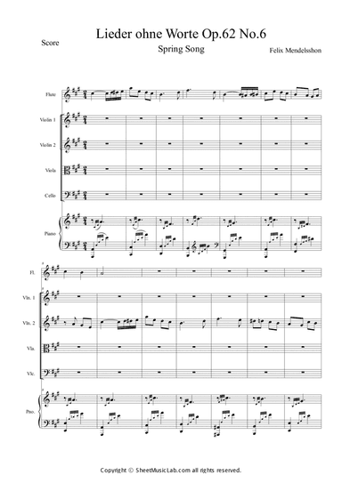 Lieder ohne Worte Op.62 No.6