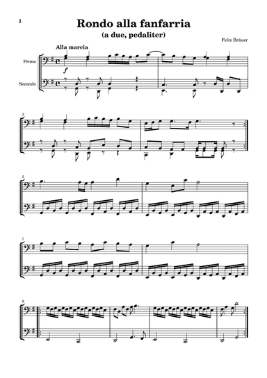 Rondo alla fanfarria (a due, pedaliter)