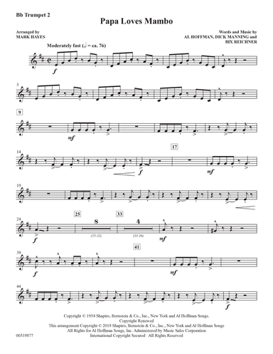 Papa Loves Mambo (arr. Mark Hayes) - Bb Trumpet 2