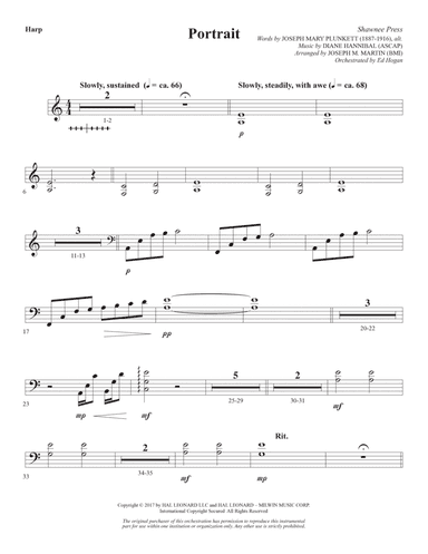 Portrait (Large Ensemble) (arr. Joseph M. Martin) - Harp