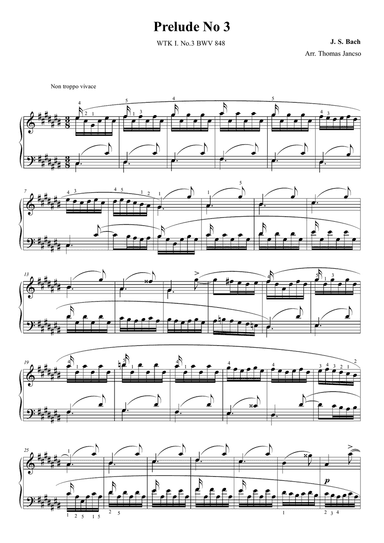 Prelude and Fugue in C♯ major BWV 848