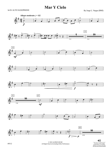 Mar Y Cielo: E-flat Alto Saxophone