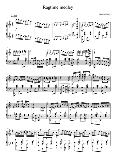Ragtime medley for Solo Piano