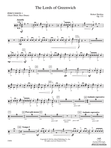 The Lords of Greenwich: 1st Percussion