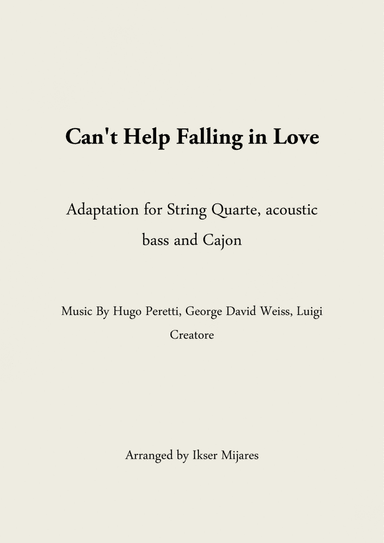Can't Help Falling In Love
