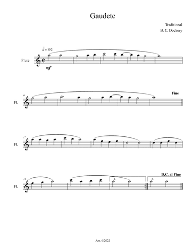 Gaudete (Flute Solo)