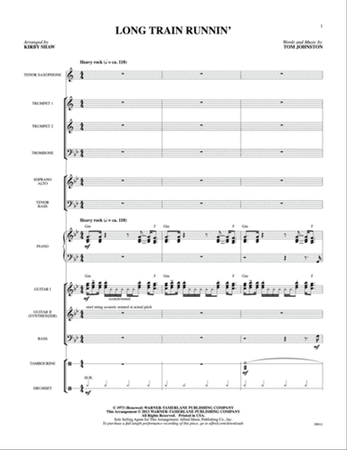 Long Train Runnin': Score