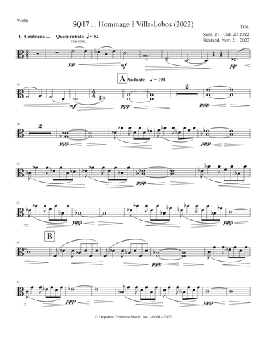 SQ17 ... Hommage Ă  Villa-Lobos (2022) viola part