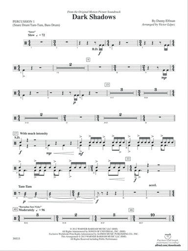 Dark Shadows (from the Original Motion Picture Soundtrack): 1st Percussion