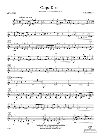 Carpe Diem!: 2nd Violin
