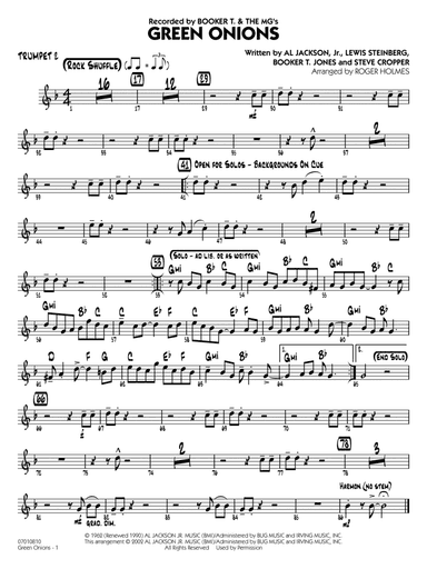 Green Onions (arr. Roger Holmes) - Trumpet 2