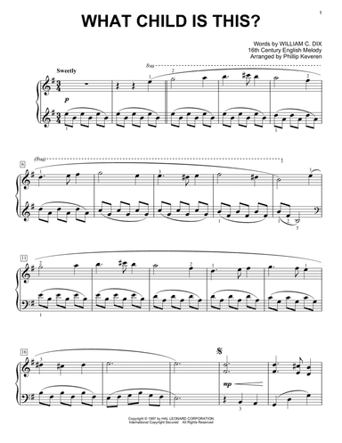 What Child Is This? (arr. Phillip Keveren)