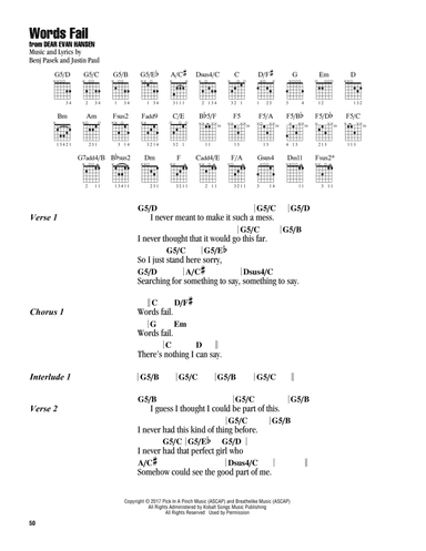 Words Fail (from Dear Evan Hansen)