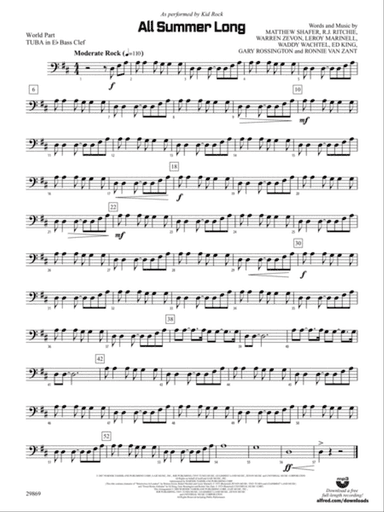 All Summer Long: (wp) E-flat Tuba B.C.