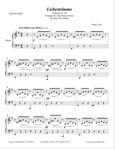 Liszt: Liebestraume for Alto Flute & Piano