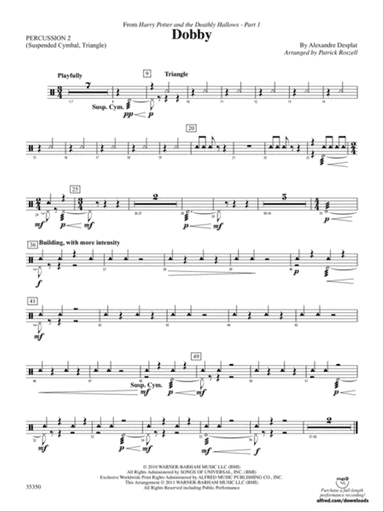 Dobby (from Harry Potter and the Deathly Hallows, Part 1): 2nd Percussion