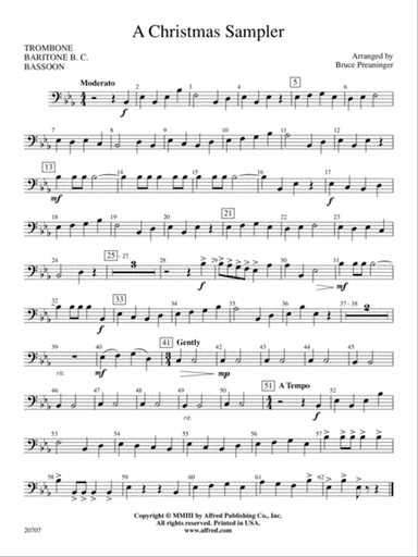A Christmas Sampler: 1st Trombone