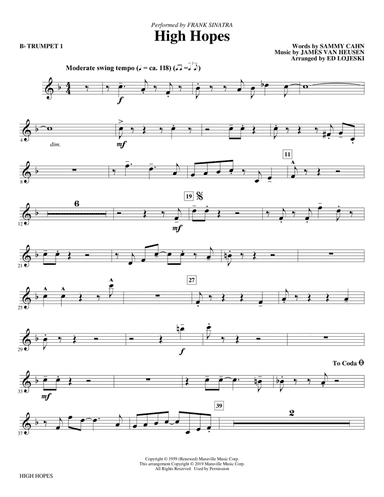 High Hopes (arr. Ed Lojeski) - Bb Trumpet 1