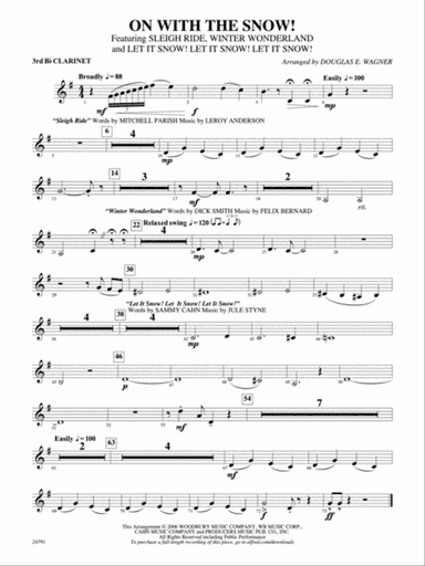 On with the Snow!: 3rd B-flat Clarinet