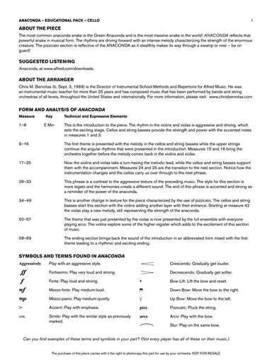Anaconda: Cello Educational Pack