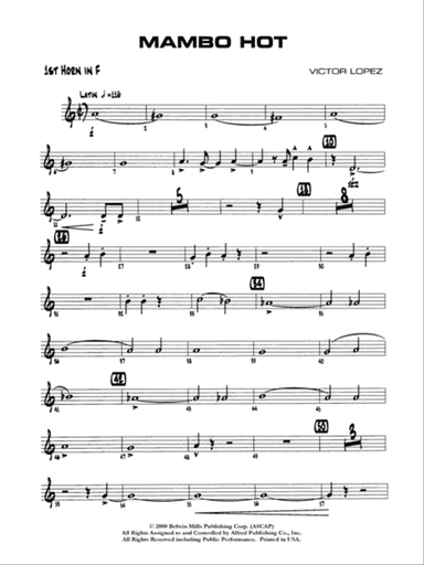 Mambo Hot: 1st F Horn
