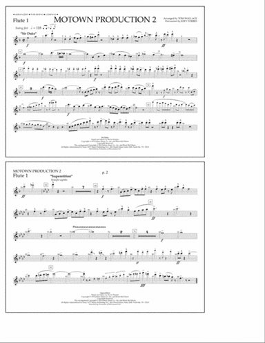 Motown Production 2 (arr. Tom Wallace) - Flute 1