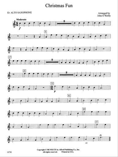 Christmas Fun: E-flat Alto Saxophone