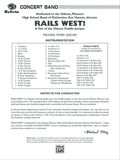 Rails West! (A Tale of the Odessa Puddle Jumper): Score
