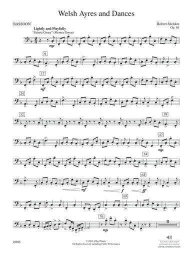 Welsh Ayres & Dances: Bassoon