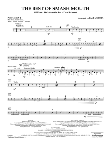 The Best of Smash Mouth (arr. Paul Murtha) - Percussion 2