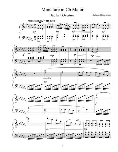 Miniature in Cb Major: Jubilant Overture
