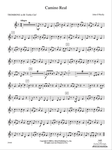 Camino Real: (wp) 1st B-flat Trombone T.C.