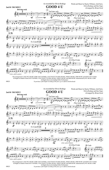 Good 4 U: 2nd B-flat Trumpet