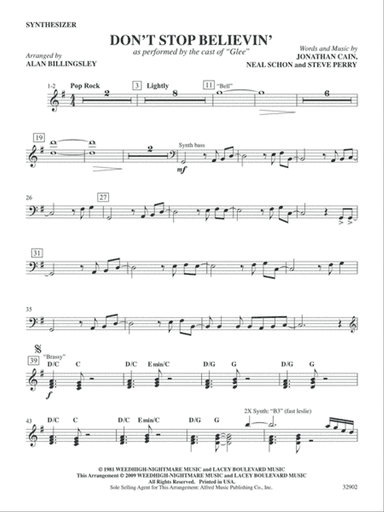 Don't Stop Believin': Synthesizer