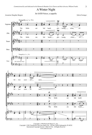A Winter Night: from "Prairie Scenes: A Song Cycle"