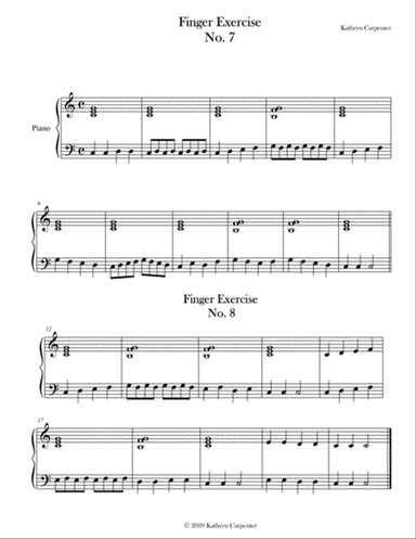 Finger Exercise No. 7 & 8 (Key of C)