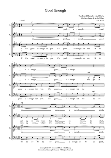 Good Enough (arr. Richard Salt)