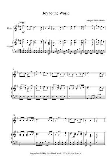 Joy to the World, George Frideric Handel (Flute + Piano)
