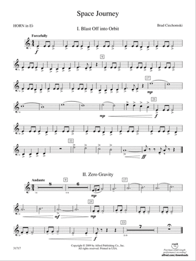 Space Journey: (wp) 1st Horn in E-flat