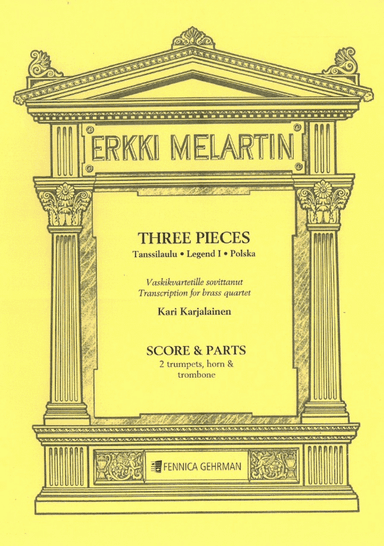 Three pieces for brass quartet (2 trumpets, horn & trombone)- Score & parts