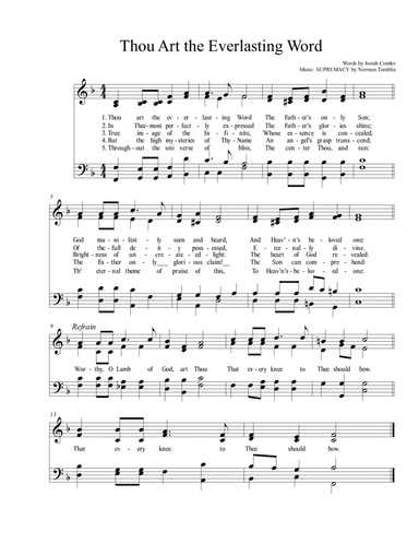 Thou Art the Everlasting Word