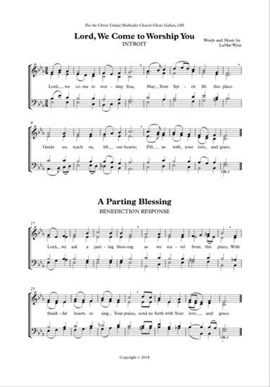 Introit and Benediction -- two pieces