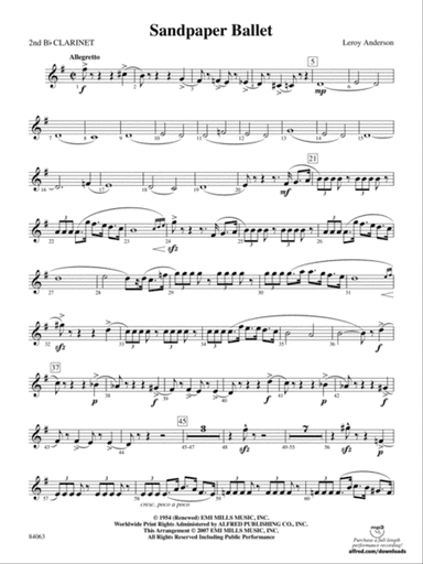 Sandpaper Ballet: 2nd B-flat Clarinet