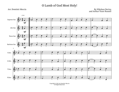 O Lamb of God Most Holy!