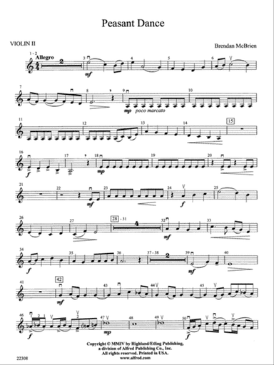 Peasant Dance: 2nd Violin