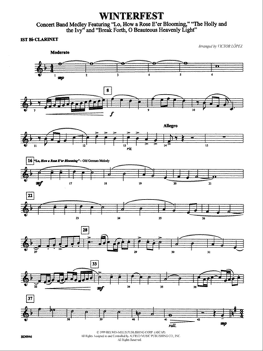 Winterfest: 1st B-flat Clarinet