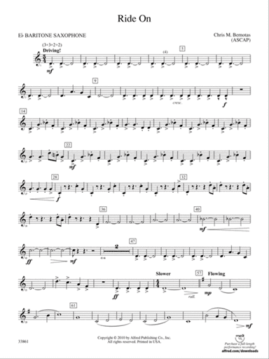 Ride On: E-flat Baritone Saxophone