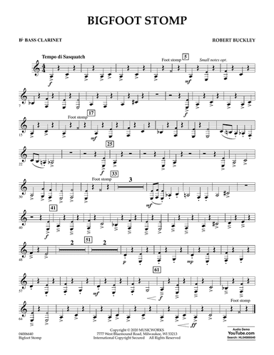 Big Foot Stomp - Bb Bass Clarinet