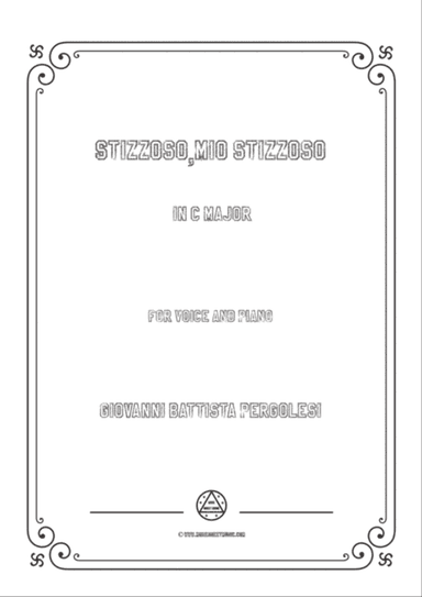 Pergolesi-Stizzoso,mio stizzoso in C Major,for Voice and Piano