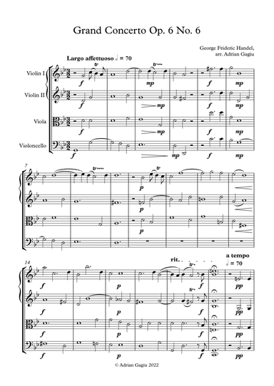 Concerto grosso in G minor op. 6 no. 6